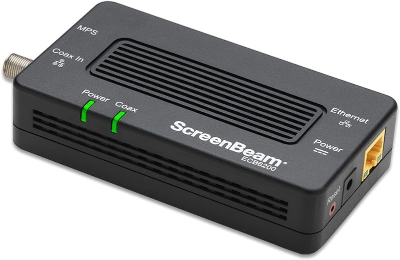 Photo 1 of ScreenBeam Bonded MoCA 2.0 Network Adapter for High Speed Internet, Ethernet Over Coax - Single Add-On Adapter for Existing MoCA Network (Model: ECB6200S02) MoCA 2.0 - 1 GBPS (Single - Add on) Adapter