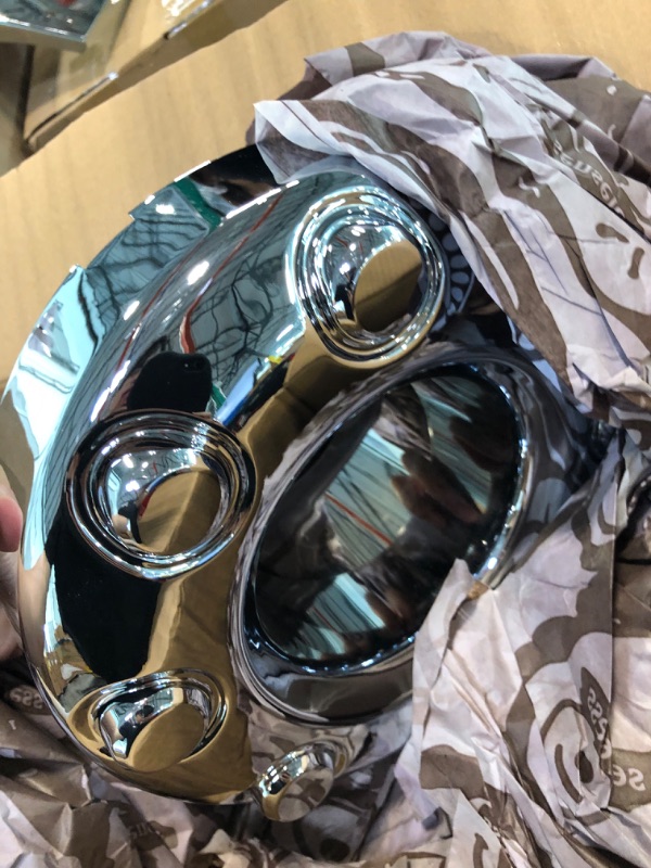 Photo 4 of 2PCS Replacement for 2005-2018 F-350 F350 Dually Front 4X4 Open Chrome Wheel Center Hub Cap Replaces 5C3Z1130TA