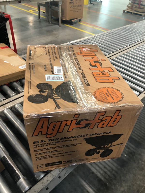 Photo 2 of Agri-Fab Inc 45-0530-131, 85 lb. Tow Broadcast Spreader, Black/Orange
