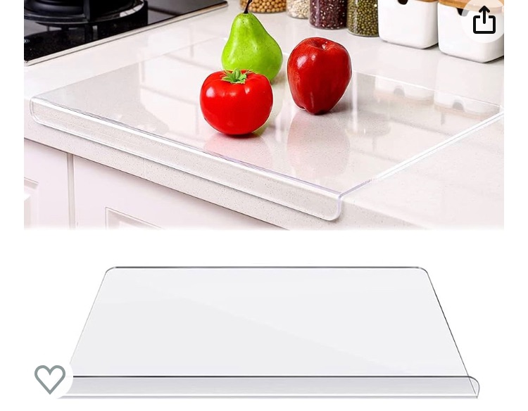 Photo 1 of Acrylic Cutting Boards for Kitchen Counter, Acrylic Cutting Board with Counter Lip, Non Slip Clear Cutting Board for Countertop, Acrylic Cutting Boards for Protector Home Restaurant(18 * 14 in)