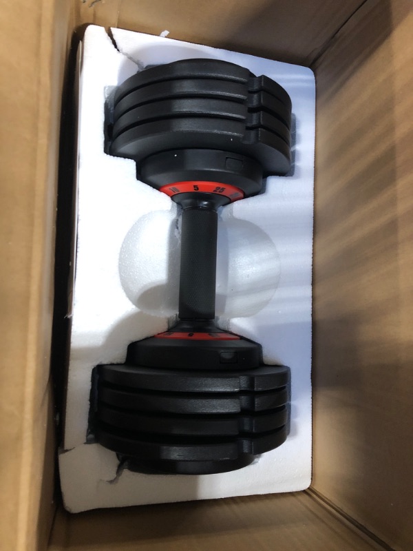 Photo 3 of Adjustable Dumbbells 25/55LB Single Dumbbell Weights, 5 in 1 Free Weights Dumbbell with Anti-Slip Metal Handle, Suitable for Home Gym Exercise Equipment 25LB-1pc