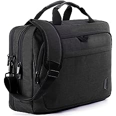 Photo 2 of 17.3 Inch Laptop Bag,BAGSMART Expandable Briefcase,Computer Bag Men Women,Laptop Shoulder Bag,Work Bag Business Travel Office,Lockable (Black-17.3 inch)