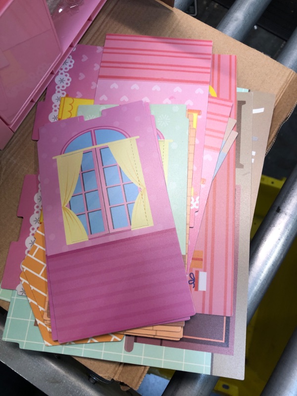 Photo 1 of Mini Tudou Doll House Dreamhouse for Girls, Dollhouse with Lights, Play Mat and Dolls, DIY Building Pretend Play House with Accessories Furniture,Elevator and Slide,Playhouse for Girls 3-14 (13 Rooms)