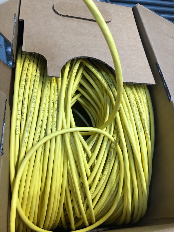 Photo 1 of Cables Direct Online Yellow Cat6 1000 feet CM Bulk Ethernet Cable