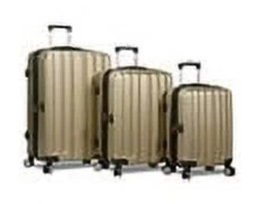 Photo 1 of Dejuno Camden Hardside 3-piece Expandable Spinner Luggage Set - Champagne