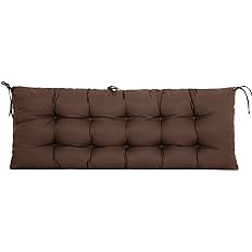 Photo 1 of ARTPLAN Outdoor Bench Cushion for Patio Furniture,Tufted Patio Loveseat Cushion for Wooden Metal Wicker Bench Chair,48"X18"X4"?Brown
