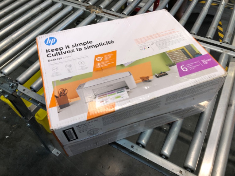 Photo 2 of HP DeskJet 2755e Wireless Color All-in-One Printer with bonus 6 months Instant Ink (26K67A), white