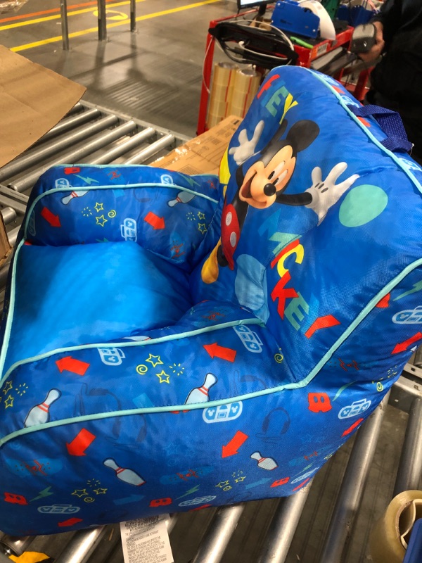 Photo 4 of Disney Mickey Mouse Kids Nylon Bean Bag Chair with Piping & Top Carry Handle