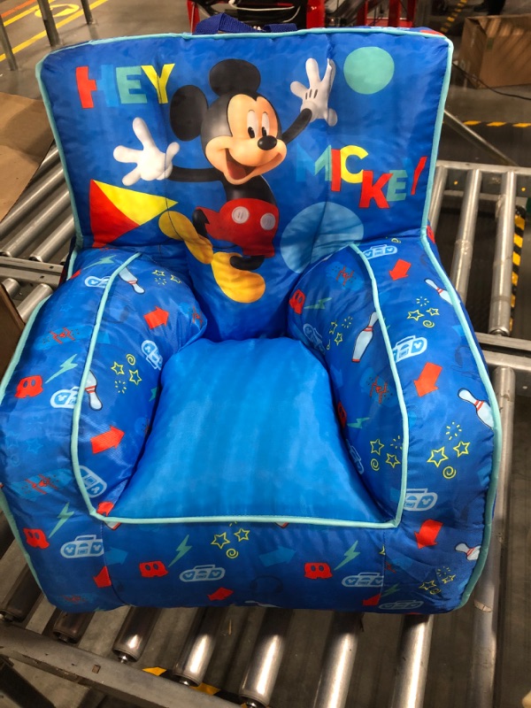 Photo 3 of Disney Mickey Mouse Kids Nylon Bean Bag Chair with Piping & Top Carry Handle