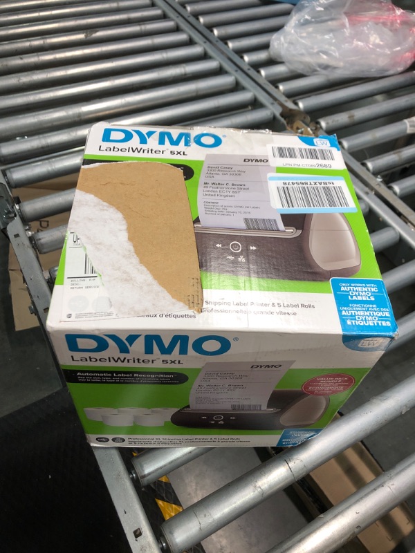 Photo 2 of DYMO LabelWriter 5XL Label Printer Bundle, Prints Extra-Wide Shipping Labels (UPS, USPS) from Amazon, eBay, and More, Perfect for eCommerce Sellers, Includes 5 Extra-Large Shipping Labels (1100 Total)