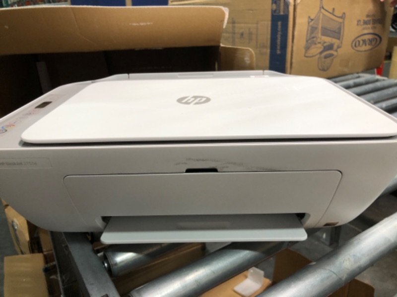 Photo 3 of HP DeskJet 2755e Wireless Color All-in-One Printer, white