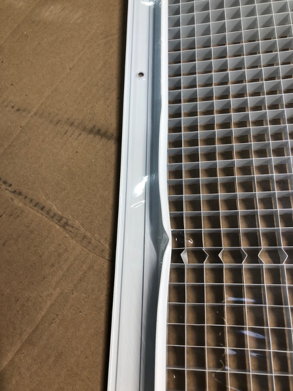 Photo 3 of 12" x 32" or 32" x 12" Cube Core Eggcrate Return Air Grille - Aluminum Rust Proof - HVAC Vent Duct Cover - White [Outer Dimensions: 14.75]