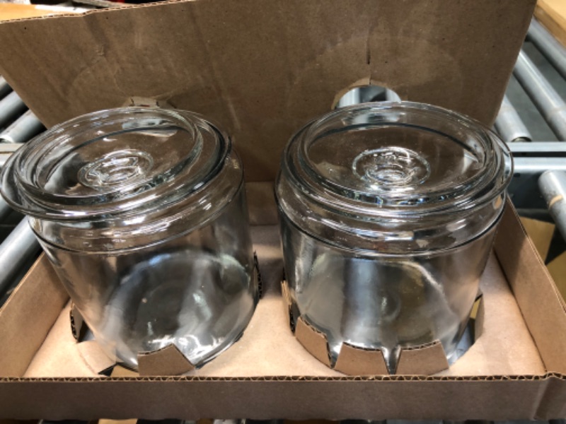 Photo 3 of Anchor Hocking 1 Gallon Heritage Hill Glass Jar with Lid (4 piece, all glass, dishwasher safe) 1-Gallon Heritage Hill Jar/Cover - 2 Pk