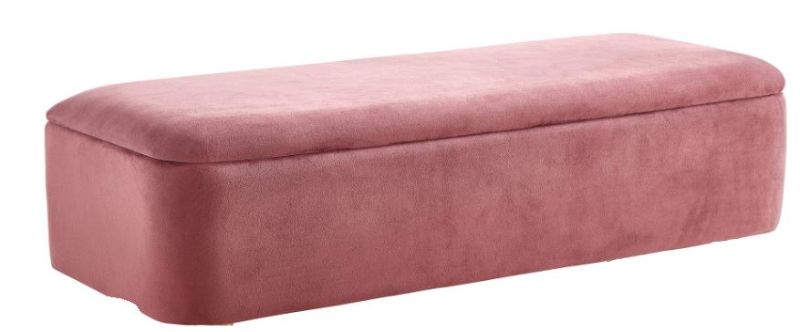 Photo 1 of 24KF Blush Velvet Upholstered Tufted Chaise Lounge Chair, Chaise Sofa Bed in 57" Bed Bench?Chair Bed, Chaise Lounge for Offices ?Living Room and Bedroom Chaise Chairs-Blush