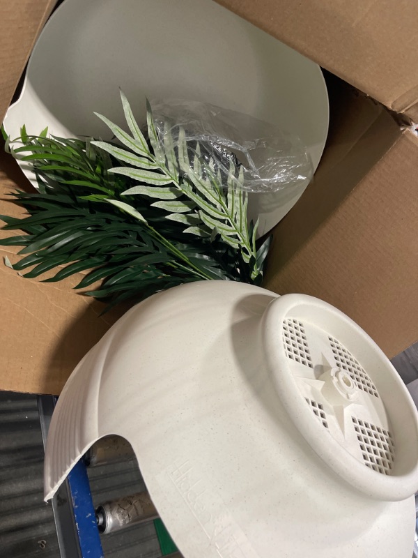 Photo 3 of 
Good Pet Stuff, The Original Hidden Litter Box, Artificial Plants & Enclosed Cat Planter Litter Box, Vented & Odor Filter, Easy to Clean, White Birch
