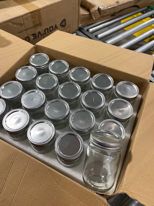 Photo 1 of 12oz Glass Jars With Lids Regular Mouth 20 Pack -Mason Jars 12 oz For Crafts, Meal Prep, Canning Jars For Food Storage Frascos De Vidrio Con Tapa Para Conservas-with 20 Chalkboard Stickers-Silver Lid