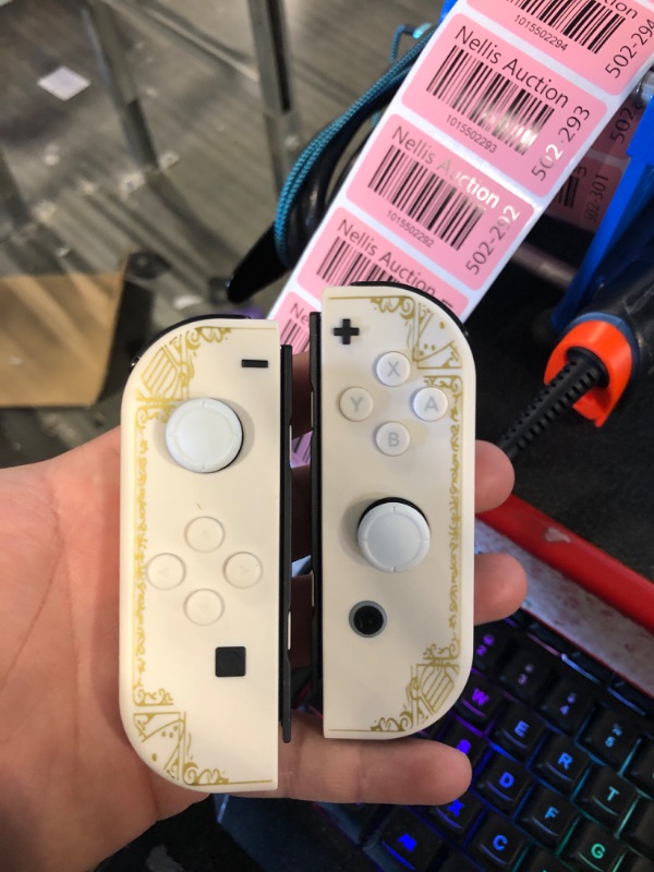 Photo 2 of AUGEX Switch Controllers, Upgraded Switch Controller for Nintendo Switch Controller, L/R Wireless Joypads Controller Compatible with Switch, JoyPad with Wake-up/Screenshot?No NFC? (White)