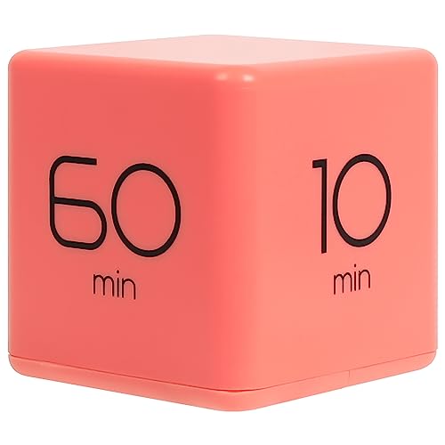 Photo 1 of **NEEDS BATTERIES AND USED** Mooas Cube Timer, Time Management, Kitchen Timer, Kids Timer, Workout Timer, Timer for Studying, Cooking (Coral)