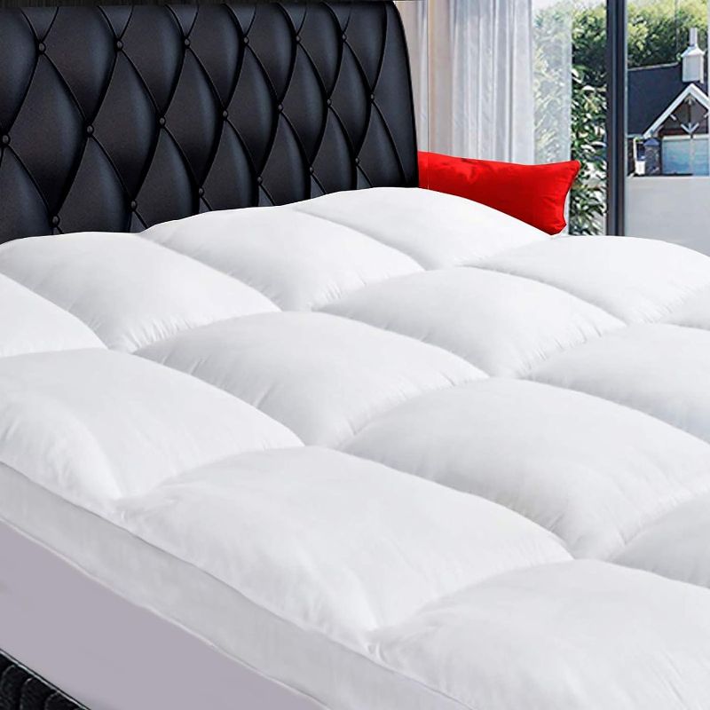 Photo 1 of 
Queen rose King Mattress Topper, Cooling Plush Mattress Pad Cover 400TC Cotton Top Protector Deep Pocket 
