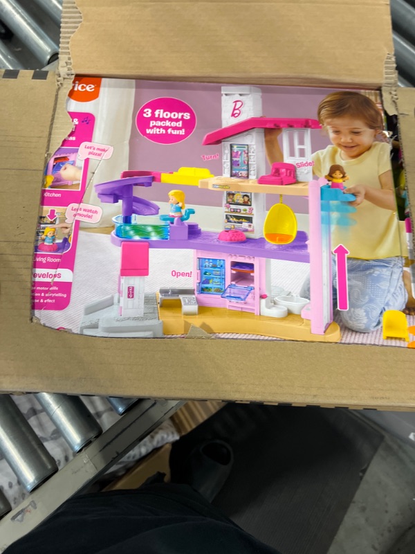 Photo 3 of Fisher-Price Barbie Little DreamHouse Little People, Interactive Toddler playset with Lights, Music, Phrases, Figures and Play Pieces