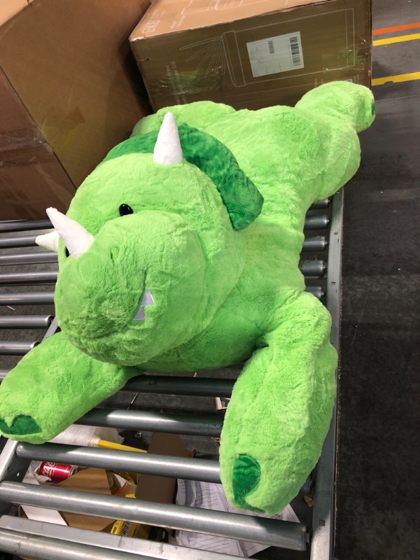 Photo 2 of Animal Adventure | Sqoosh2Poof Giant, Cuddly, Ultra Soft Plush Stuffed Animal with Bonus Interactive Surprise - 44" Dinosaur