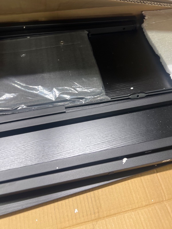 Photo 1 of ODK Computer Writing Desk 47 inch, Sturdy Home Office Table, Work Desk with A Storage Bag and Headphone Hook, Black 47 inch Black