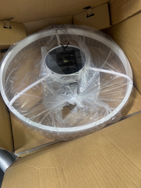 Photo 1 of Fszdorj 2023 Upgraded Ceiling Fan F092 White Ceiling Fans with Lights App & Remote Control, Timing & 3 Led Color Led Ceiling Fan, 6 Wind Speeds Modern Ceiling Fan for Bedroom, Living Room, Small Room F092-Whith