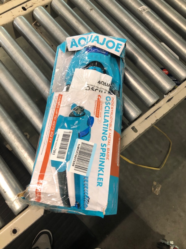 Photo 1 of Aqua Joe AJ-OMS20-BRS Indestructible Metal Base Oscillating Sprinkler | Customizable Coverage | 4973 sq ft Max Coverage