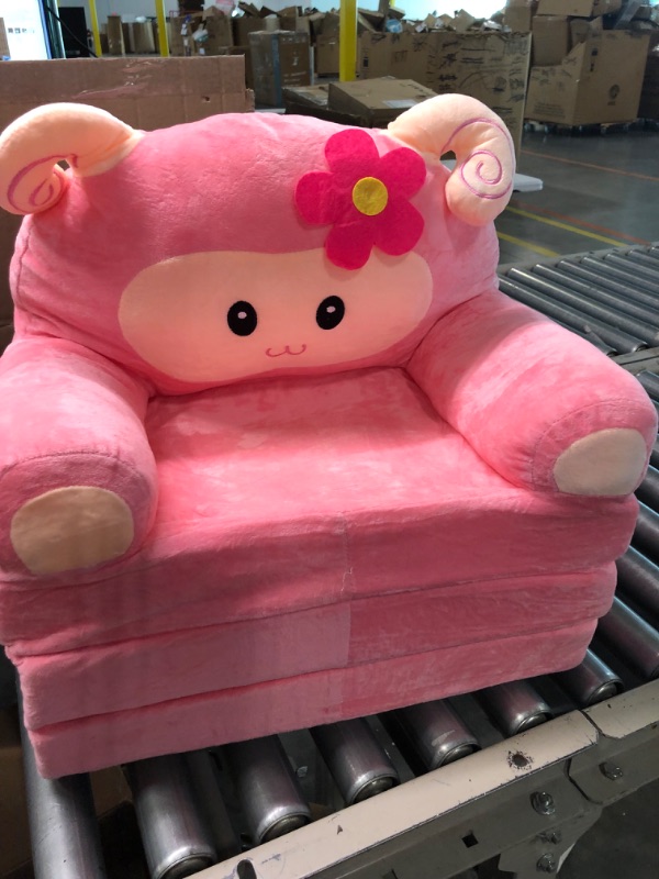 Photo 4 of AAOTE Boys Girls Cartoon Couch Chairs Cover, Lovely Children Chair Seat Slipcover Furniture Protector Armchair Slipcover for Bedroom Living Room (Crown) (Color : Pink Sheep)