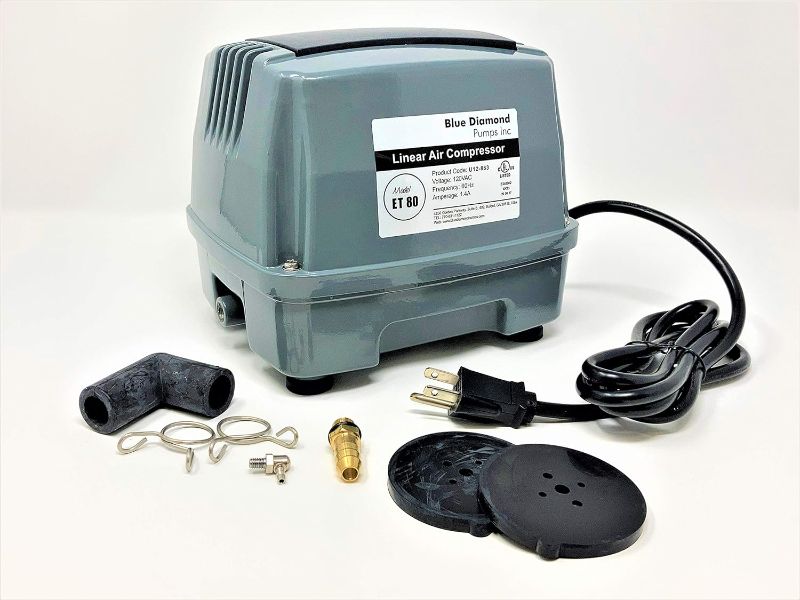 Photo 1 of Blue Diamond ET80+ Plus - Septic or Pond Linear Diaphragm Air Pump with Free Additional Air Filter
