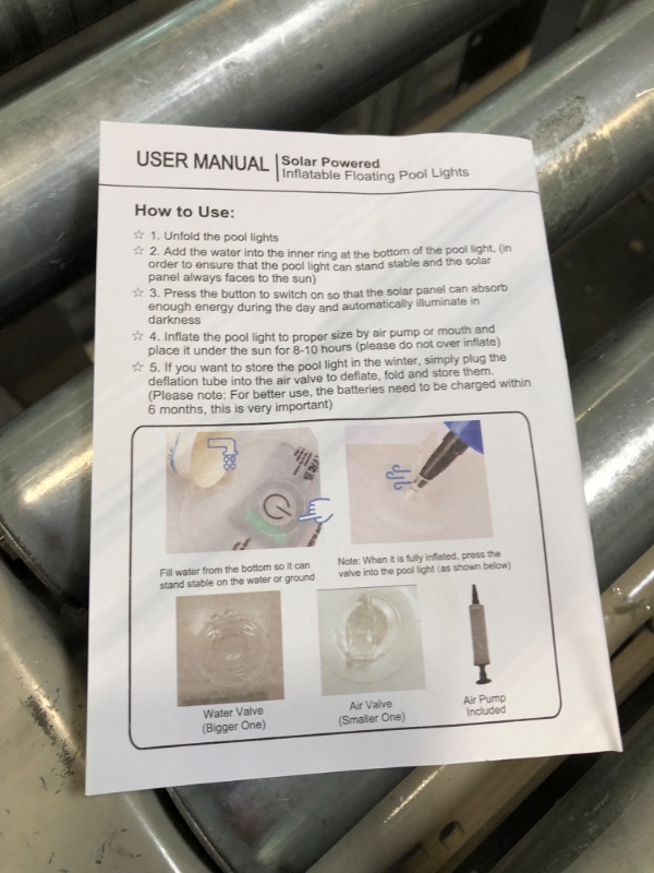 Photo 1 of Toodour Floating Pool Lights, 2 Packs Solar Flamingo Pool Lights that Float, Waterproof Glow in The Dark Inflatable Solar Powered Flamingo Lights for Swimming Pool, Party, Garden, Patio, Outdoor Decor