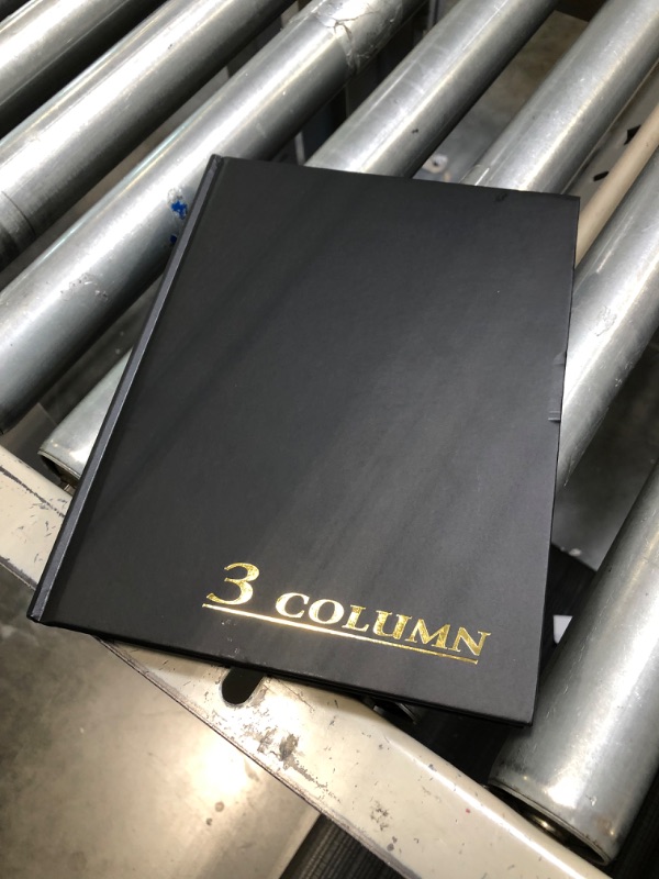 Photo 1 of Adams Account Book, 7 x 9.25 Inches, Black, 3-Columns, 80 Pages (ARB8003M)