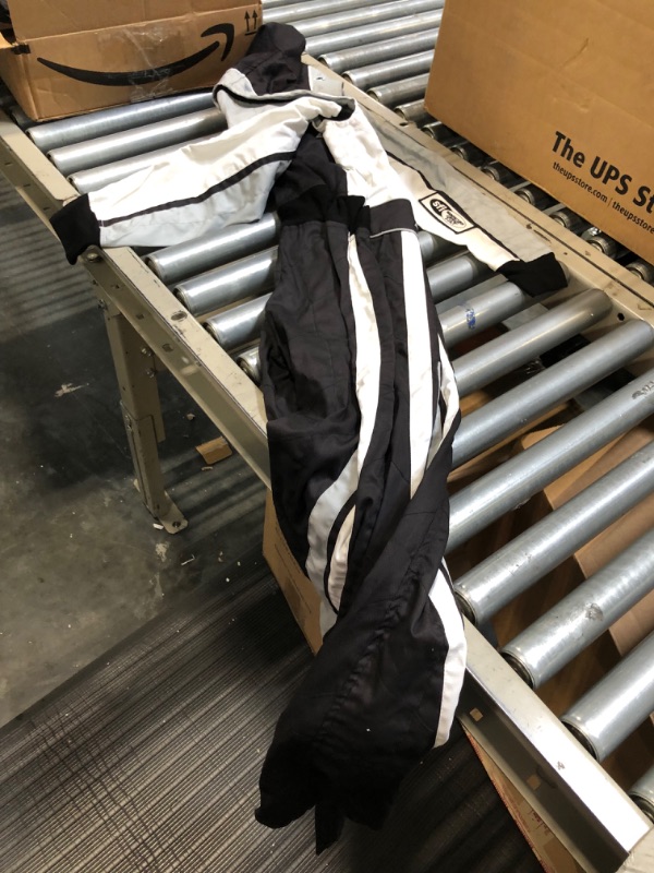 Photo 1 of 20-VIC-N-2XS SFI 3.2A-1 Victory Auto Racing Suit - Black, White & Grey - 2XS