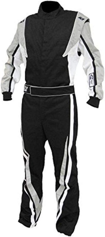 Photo 1 of 20-VIC-N-2XS SFI 3.2A-1 Victory Auto Racing Suit - Black, White & Grey - 2XS