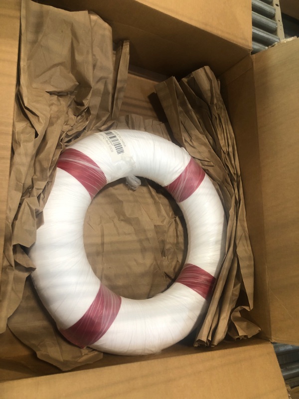 Photo 3 of 20 inch/50cm Small Diameter Swim Foam Ring Buoy Swimming Pool Safety Life Preserver with Perimeter Rope Red 20INCH