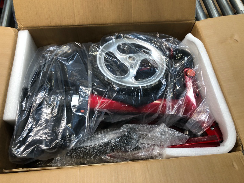Photo 1 of Healconnex Luxury Rollator Walkers for Seniors-Bulit-in Cable Rollator Walker with Seat, 10"Large Wheels,Aluminium Lightweight Senior Walker with Soft Rubber Handle,Padded Seat and Backrest RED