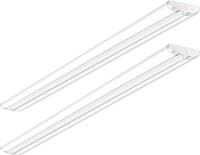 Photo 1 of ANTLUX 110W 8FT LED Wraparound Ultra Slim Strip Lights, 12600LM, 5000K, 8 Foot LED Garage Shop Lights, Flush Mount Warehouse Office Ceiling Lighting Fixture, Fluorescent Tube Replacement, 2 Pack