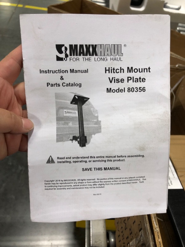 Photo 4 of MAXXHAUL 80356 Hitch Mount Vise Plate/Holder (with Adjustable Height)