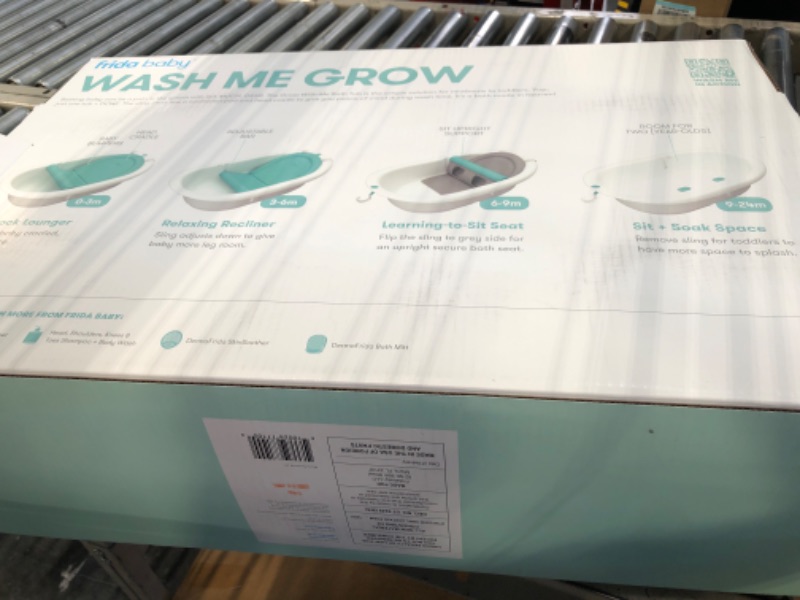 Photo 1 of 4-in-1 Grow-with-Me Bath Tub by Frida Baby Transforms Infant Bathtub to Toddler Bath Seat with Backrest for Assisted Sitting in Tub