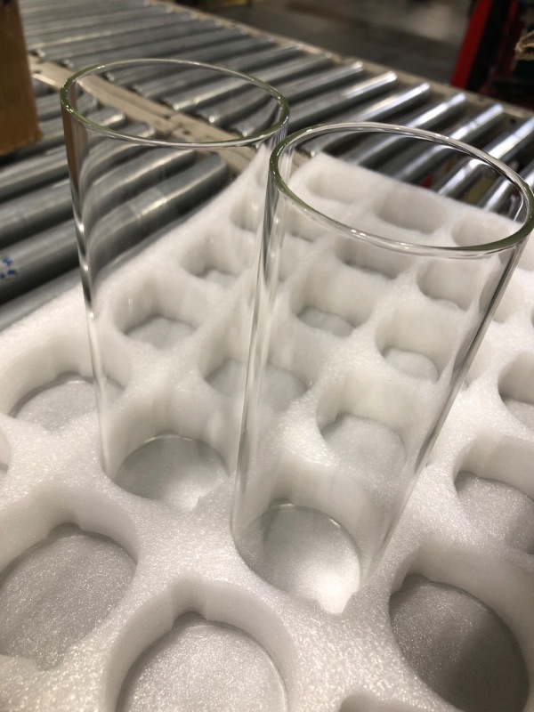 Photo 1 of 2 Pcs Glass Cylinder Vases for Centerpieces Bulk Floating Candle Holders Glass Table Vases for Wedding Home Formal Dinners Decorations (10 x 3.35 Inch)