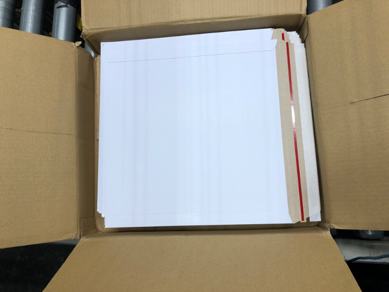 Photo 3 of Rigid Mailers 12x12 in (25 Pack) Stay Flat Cardboard Shipping Envelopes for Photos, Calendars