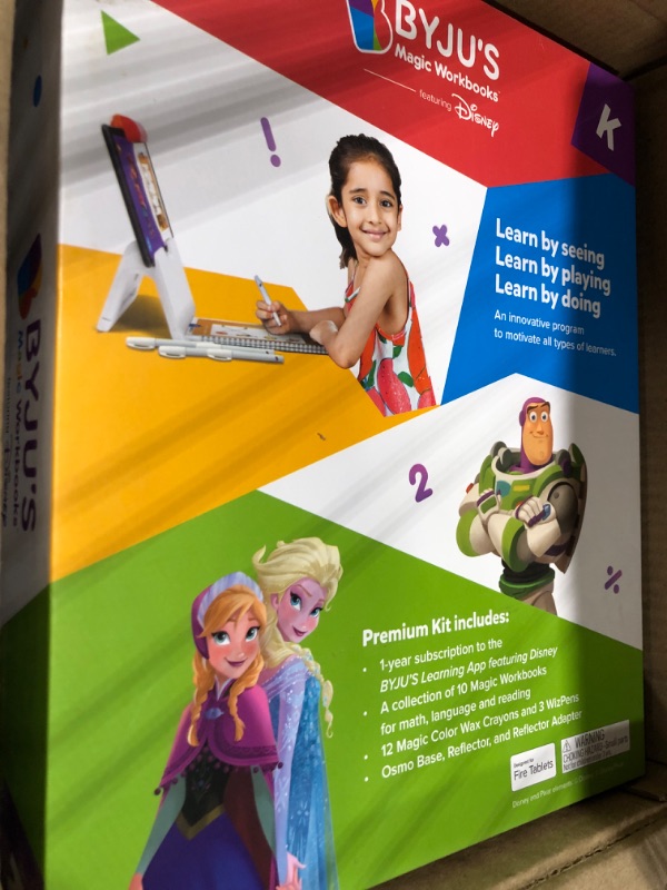 Photo 3 of BYJU’S Learning: Disney, 1st Grade Premium Edition (App + 8 Workbooks) Ages 5-7, Featuring Disney & Pixar Characters - Learn Reading, Addition/Subtraction, Writing & Phonics - Osmo Fire base included Fire Tablet 1st Grade