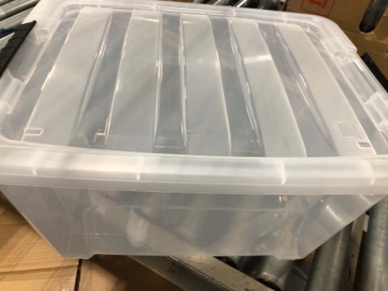 Photo 2 of 1PACK IRIS USA  Plastic Storage Bin with Lid and Secure Latching Buckles