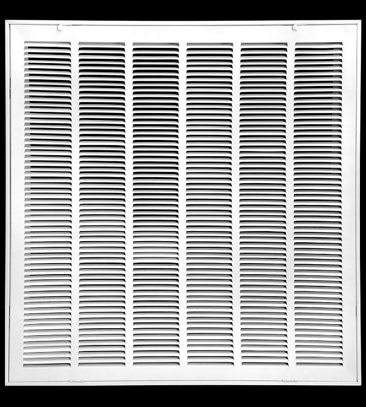 Photo 1 of 30" X 30" Steel Return Air Filter Grille for 1" Filter - Removable Face/Door - HVAC Duct Cover - Flat Stamped Face - White [Outer Dimensions: 32.5 X 31.75]
