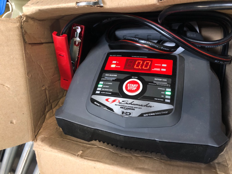 Photo 1 of Schumacher Battery Charger, Engine Starter, Boost Maintainer and Auto Desulfator with Advanced Diagnostic Testing- 100 Amp/30 Amp, 6V/12V