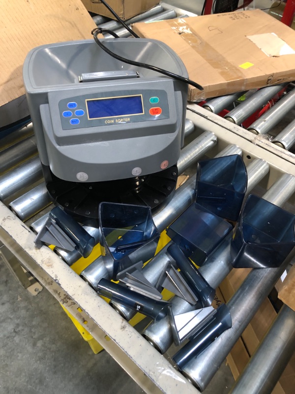 Photo 3 of Electronic USD Coin Sorter and Counter with LCD Display, Sorts 270 Coins Per Minute into Coin Wrappers or Bins, Coin Wrapper Tubes Included by EX ELECTRONIX EXPRESS