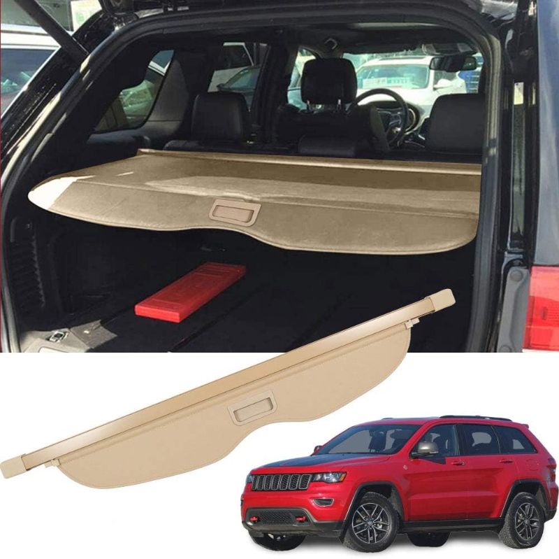 Photo 1 of MarretooAuto Factory Style Durable Waterproof Non-Slip SUV Cargo Cover Fits 2020 2021 for Jeep Grand Cherokee 2011-2021 For Jeep Grand Cherokee 2011-2021 Type A Beige