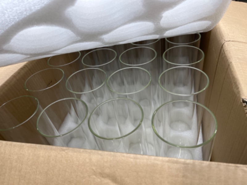 Photo 2 of 24 Pcs Glass Cylinder Vases for Centerpieces Bulk Floating Candle Holders Glass Table Vases for Wedding Home Formal Dinners Decorations (10 x 3.35 Inch)