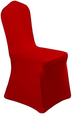 Photo 1 of  Stretch polyester Chair Cover for Wedding Party Dining Banquet Event(Red,5pcs)