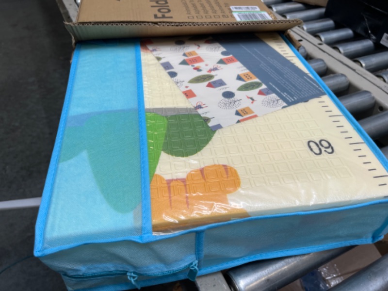 Photo 1 of Mergren Baby Play Mat, Large XPE Waterproof Foam Foldable Baby Crawling Mat with Reversible Animals&Jungle Double-Sided Patterns, Anti-Slip Floor Playing Mats(79"×71")
